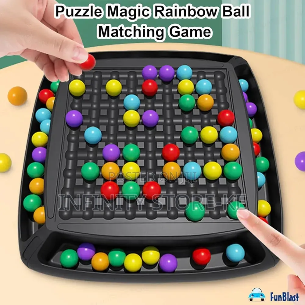Rainbow Ball Game Comes With a Black Board Tray and 48 Balls