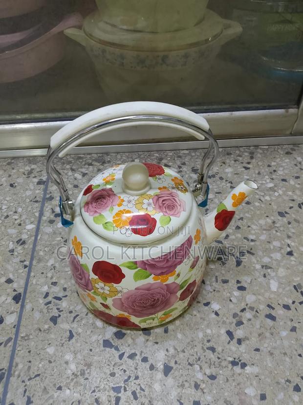 3.3 LTR Enamel Tea Pot/ Flowered Tea Pot