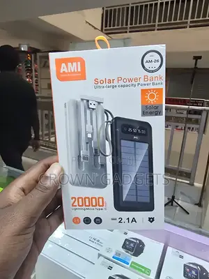 Ami Am-26 Portable Solar Charger Dual Usb Power Bank