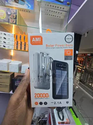 Ami Am-26 Solar Power Bank 20000mah Dual Usb Fast Charge