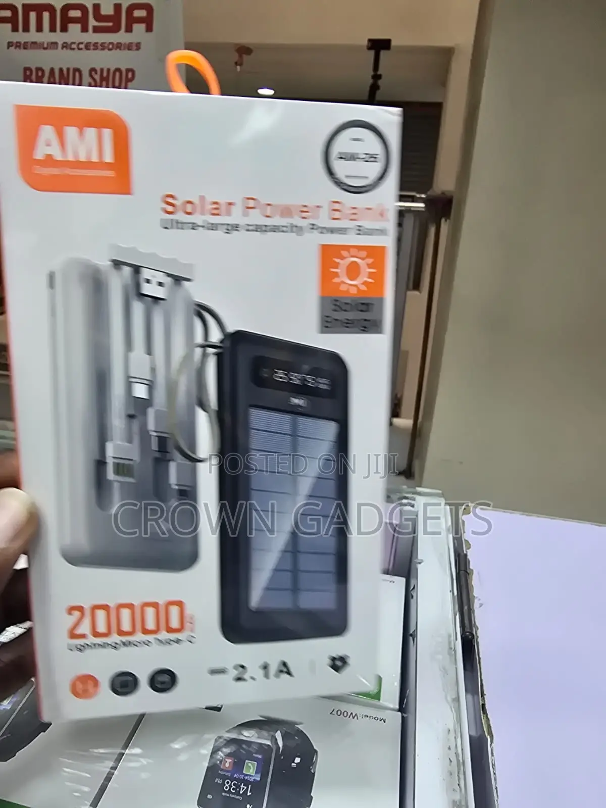 Ami Am-26 Solar Power Bank 20000mah Dual Usb Fast Charge