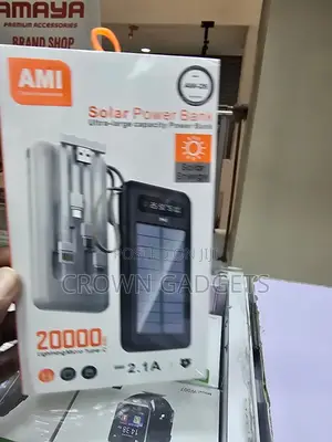 Ami Am-26 Solar Power Bank 20000mah Dual Usb Fast Charge