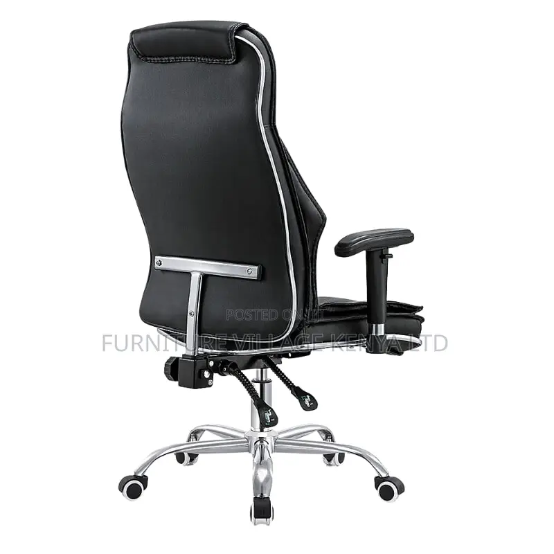 Executive Black Leather Generic Home Desk Seat