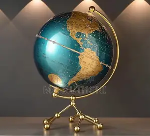 Gold Tripod Led Earth Globe Decoration