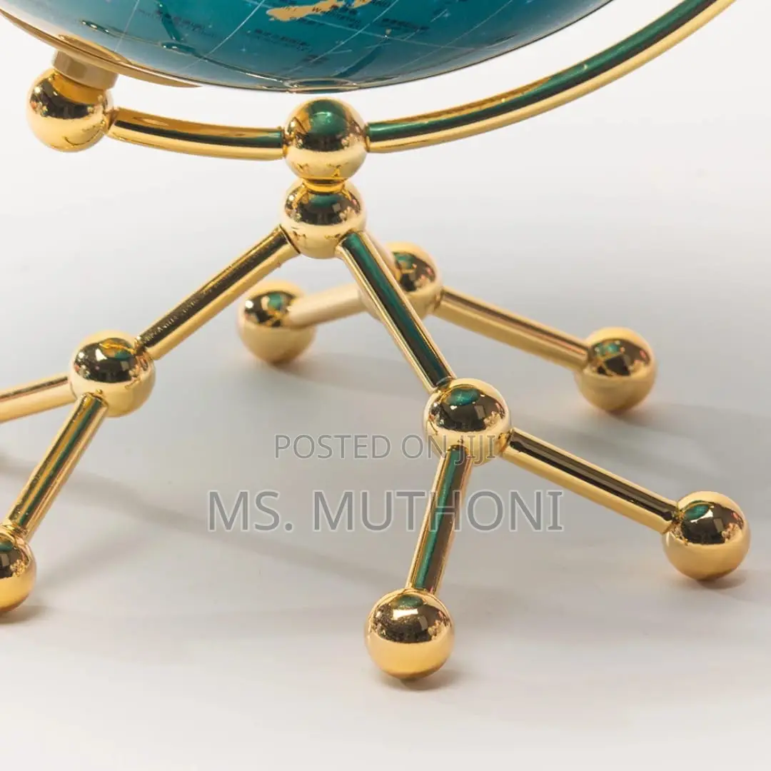 Gold Tripod Led Earth Globe Decoration