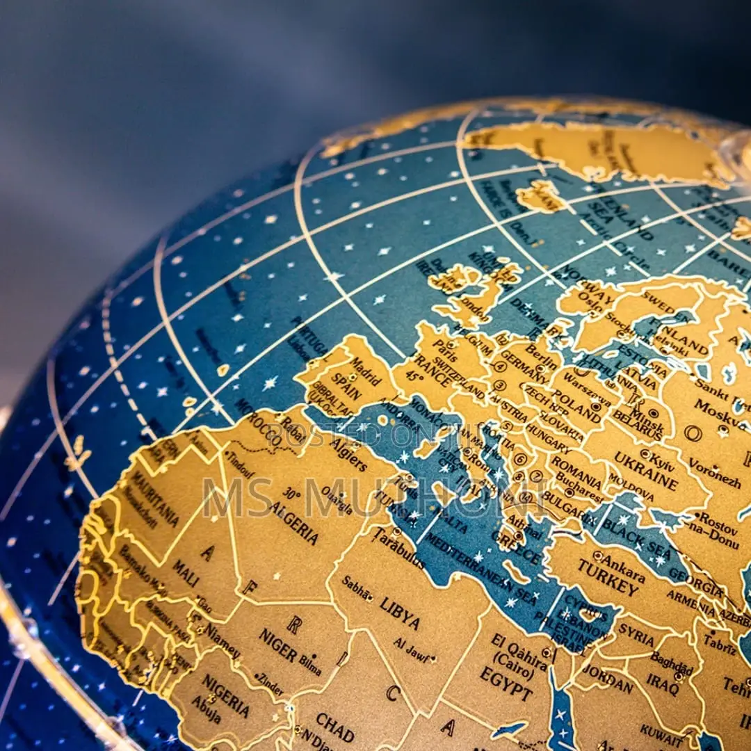 Gold Tripod Led Earth Globe Decoration