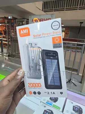 Ami Am-26 Fast Charging Solar Battery Pack With Led Light