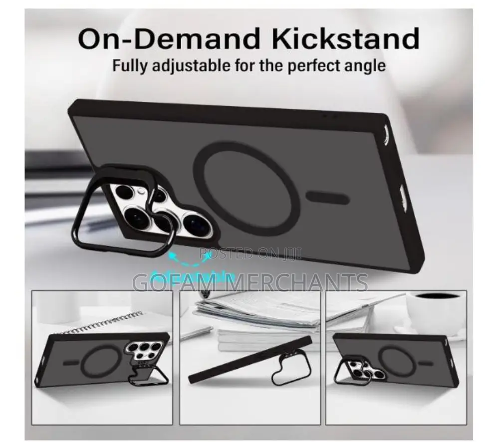 Samsung Galaxy S24 Ultra Magnetic Case Compatible, Shockproof - Black