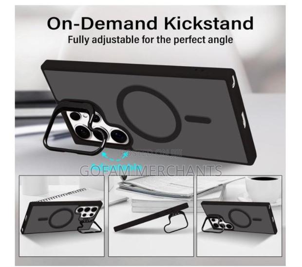 Samsung Galaxy S24 Ultra Magnetic Case Compatible, Shockproof - Black - thumbnail 3