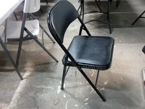 Black Padded Folding Chair