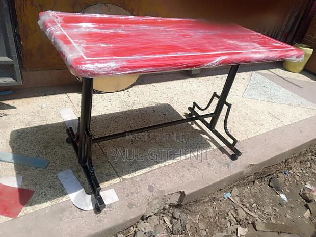 Red Rectangular Table - main view