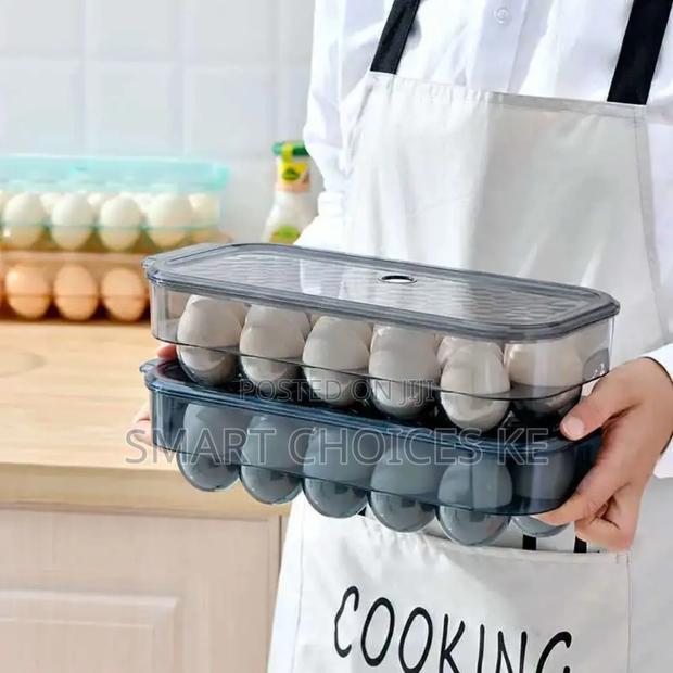 *Egg Storage Box Egg Holder for Refrigerator Transparent - thumbnail 2