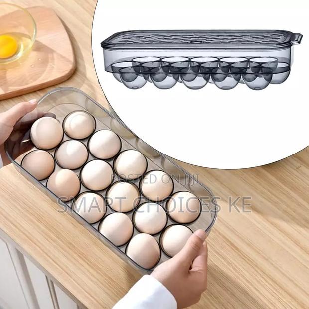 *Egg Storage Box Egg Holder for Refrigerator Transparent - thumbnail 4