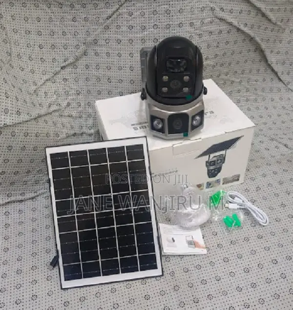 Smart Solar CCTV Camera – Dual Lens Outdoor Security Camera