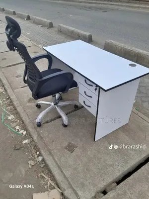 Trim 3-Drawers Office Desk With Matching Office Chair