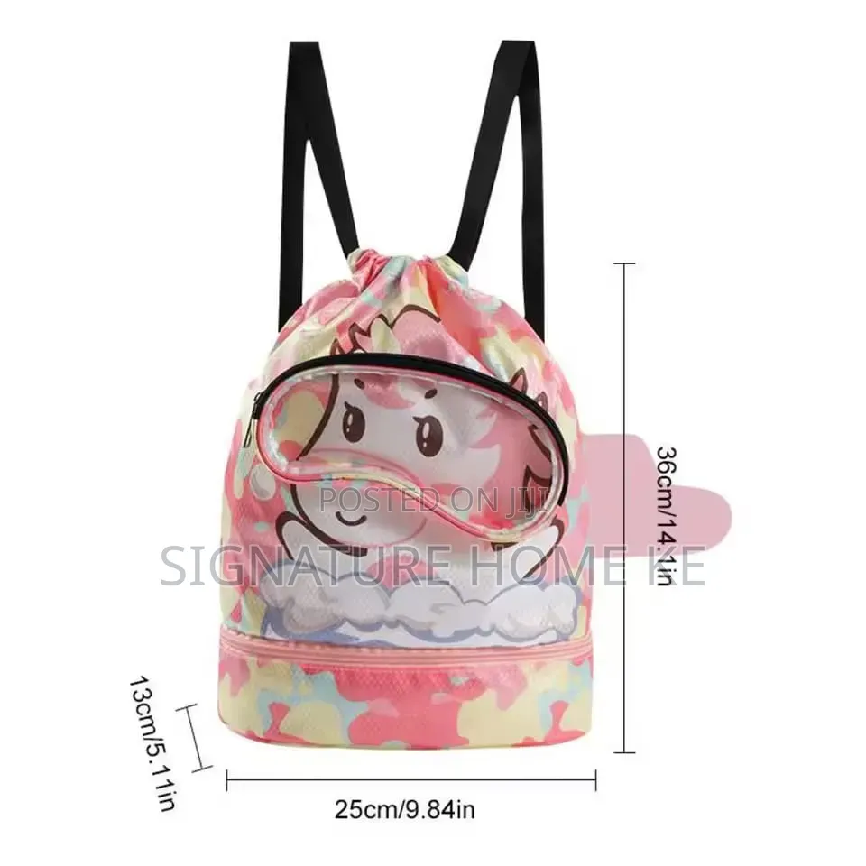 Cartoon Drawstring Waterproof Swimming Bag/Toys Bag