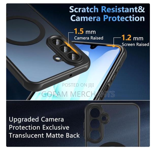 Samsung Galaxy A17 Electroplated Clear Magsafe Case - Black - thumbnail 3
