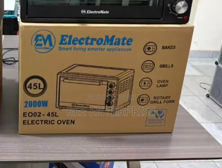 2000 Watts Litres **45 Litres Electromate Electric Oven