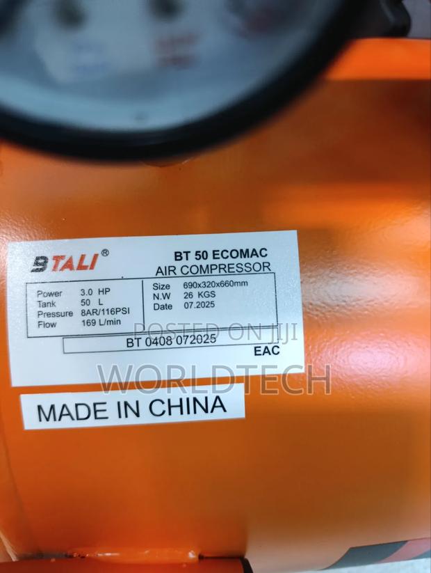 Btali 50l Electric Compressor/Quality Btali Compressor 50 Litres - thumbnail 2