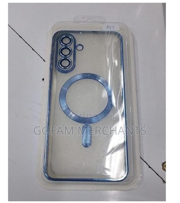 Magsafe Case With Camera Lens Protector for Samsung Galaxy A17 - Blue - thumbnail 2