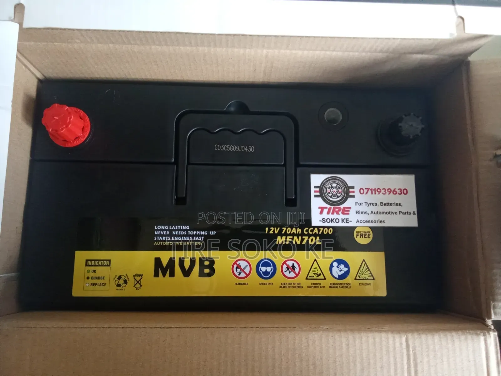 N70 M.V.B Car Battery With High C.C.A