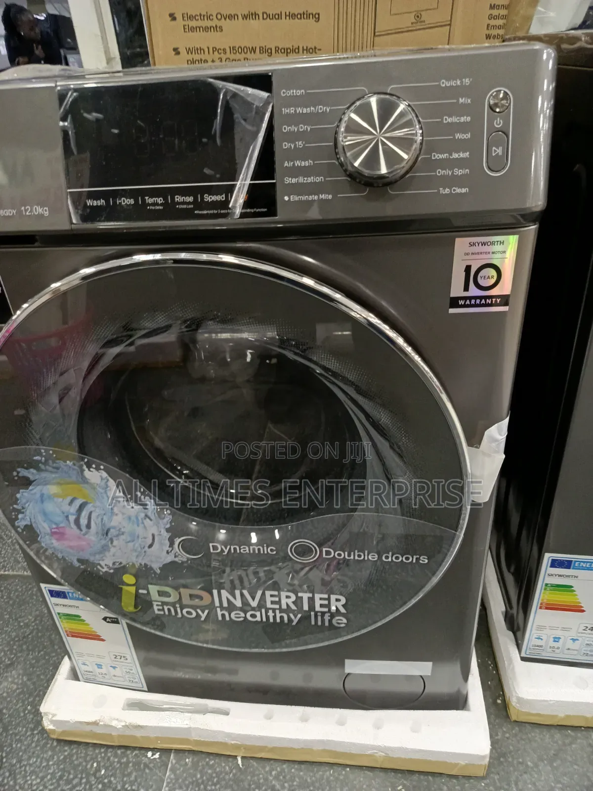 12/8kgs Skyworth Washing Machine Front Load Fully Automatic