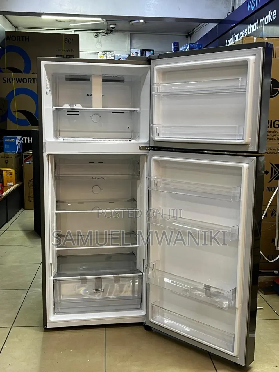 Lg 375ltrs Top Mount Freezer Double Door No Frost Refrigerator