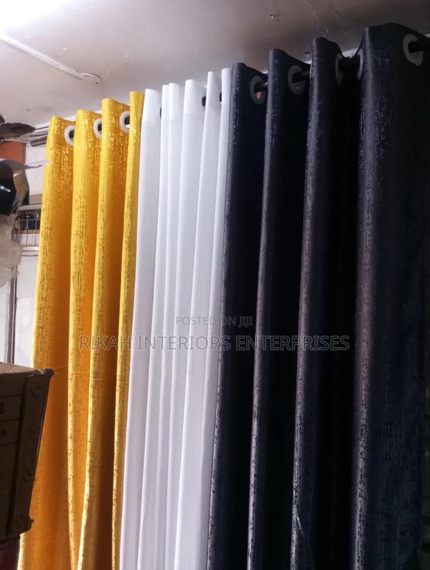 Mustard and Dark Grey Curtains