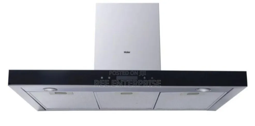 , 90cm Kitchen Chimney Hood – Black Grey