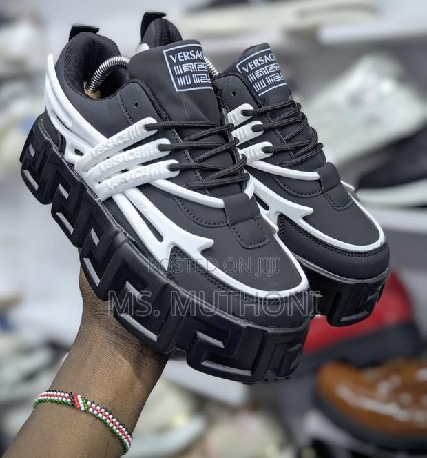 Unisex Versace Chunky Sneakers Featuring a Thick, Sculpted Outsole - thumbnail 3