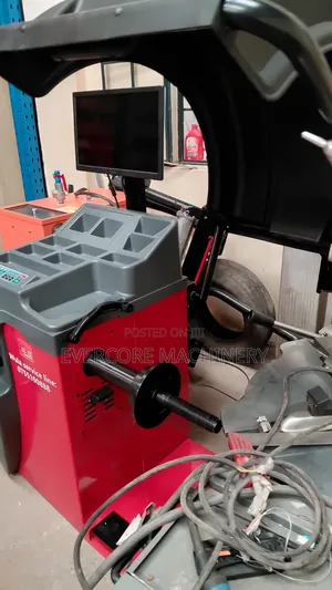 Heavy Duty Wheel Balancing Machine for Vehicle Tyres.