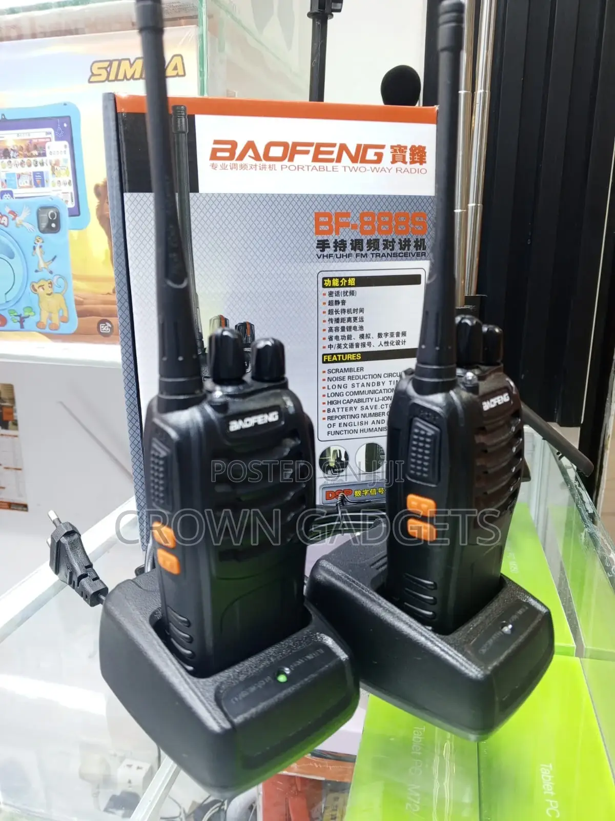 Baofeng Bf-888s Walkie Talkie Pair Long Range 5km Radio