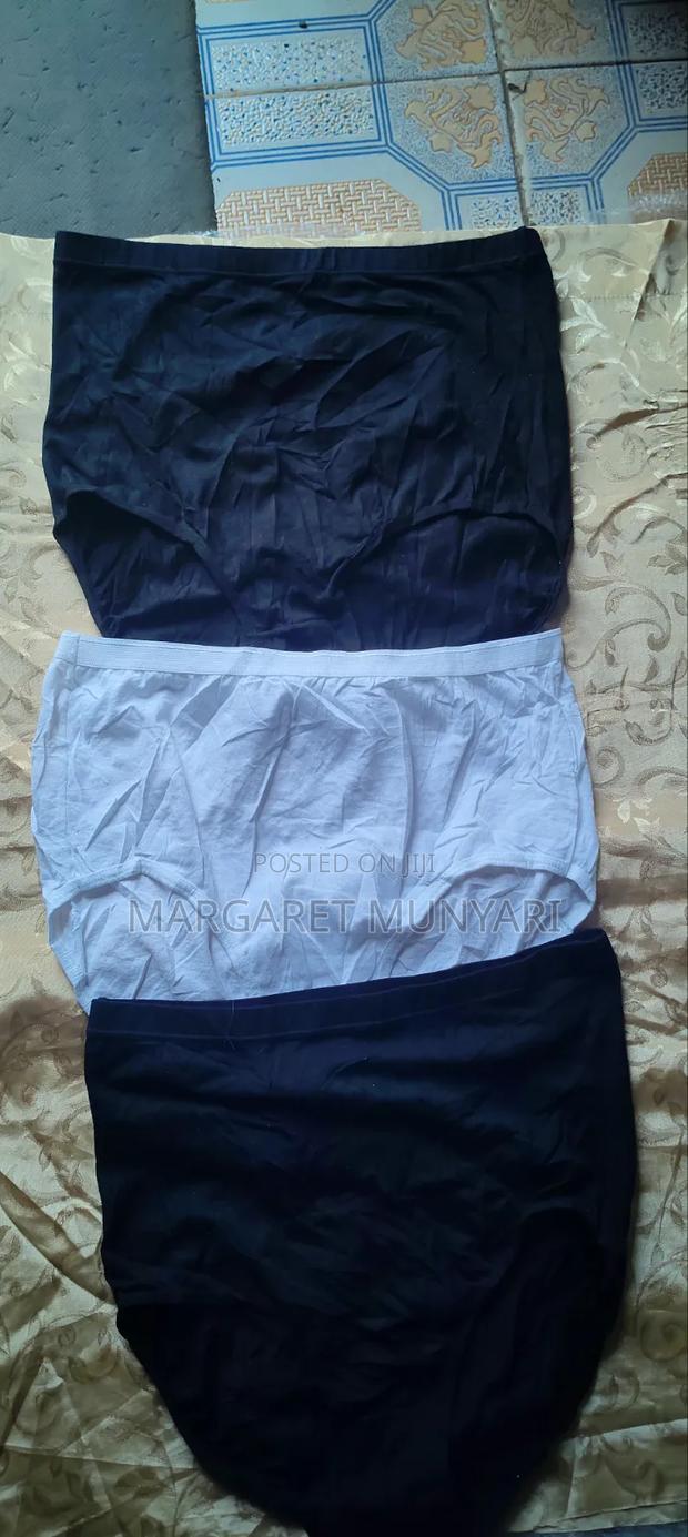 Black, White and Navy Blue Pants