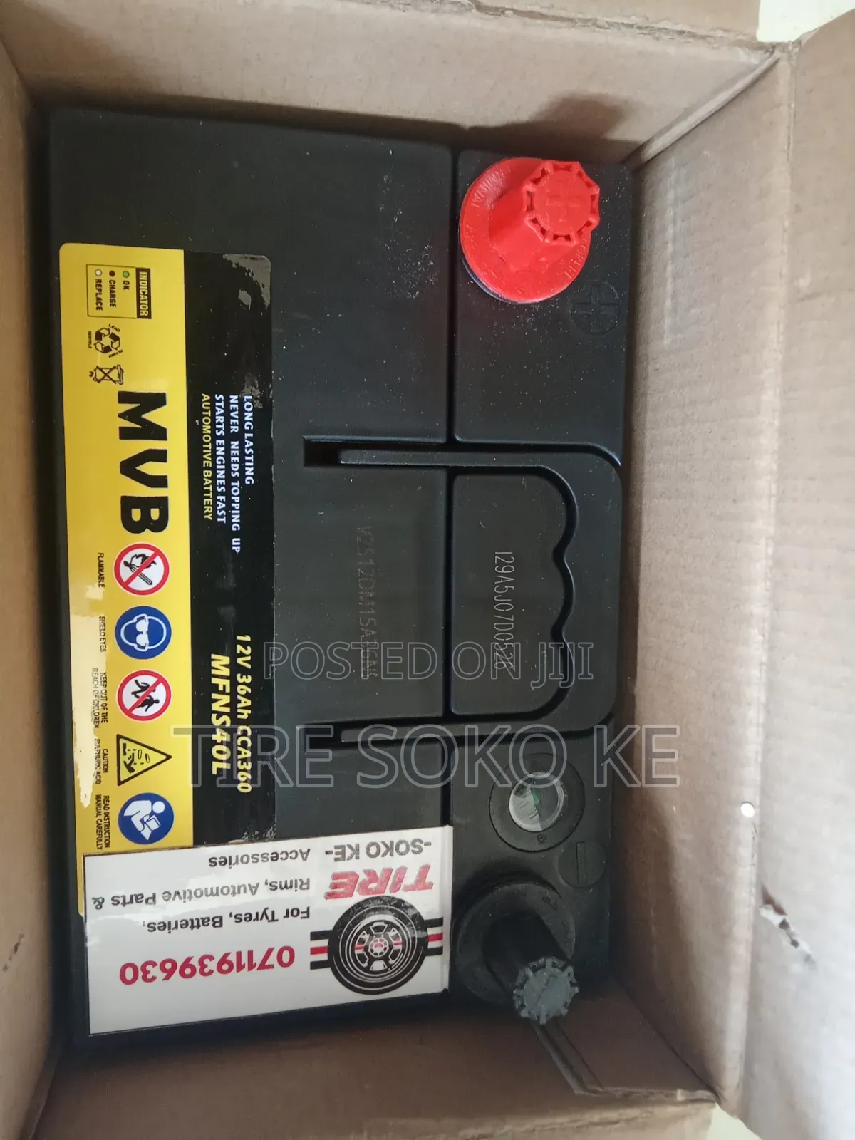 Ns40 M.V.B Battery With High C.C.A