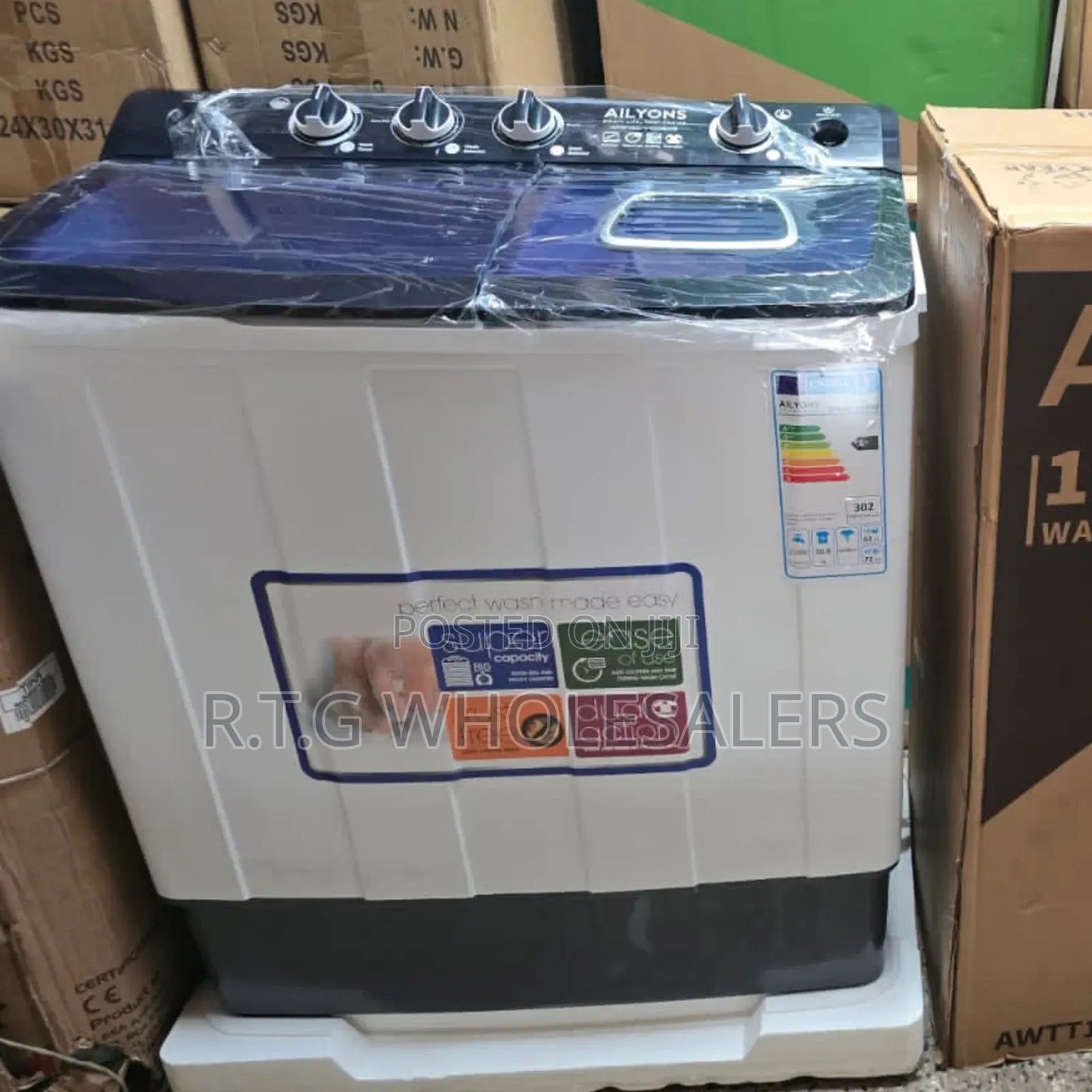 Ailyons 8kg Twin Tub Semi-Automatic Washing Machine