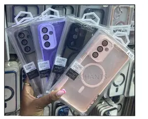 Samsung Galaxy A17 Clear Magnetic Kickstand Case - Purple