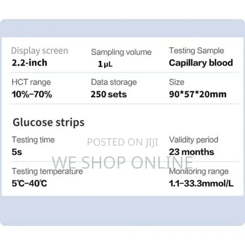 Glucometor Blood Glucose Monitoring Kit.