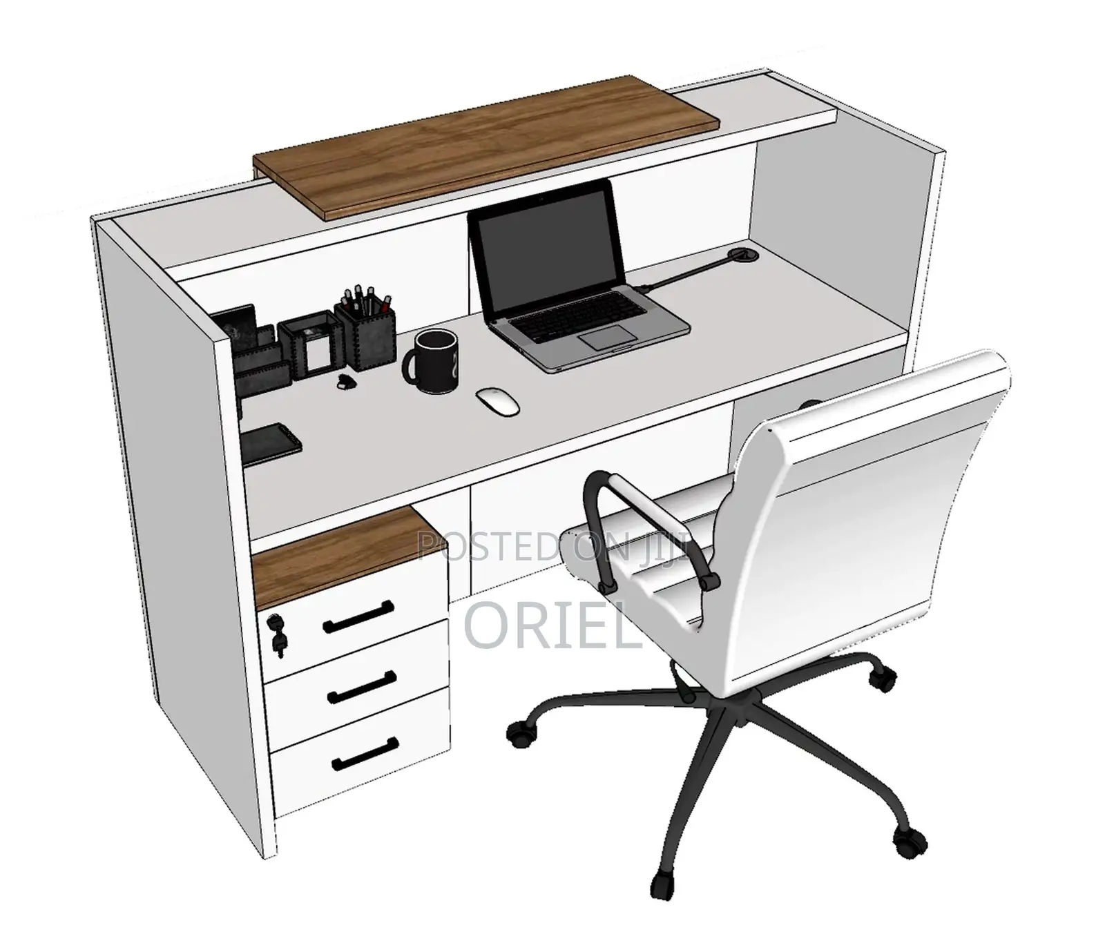 Office Desk : Contemporary Office Reception Desk