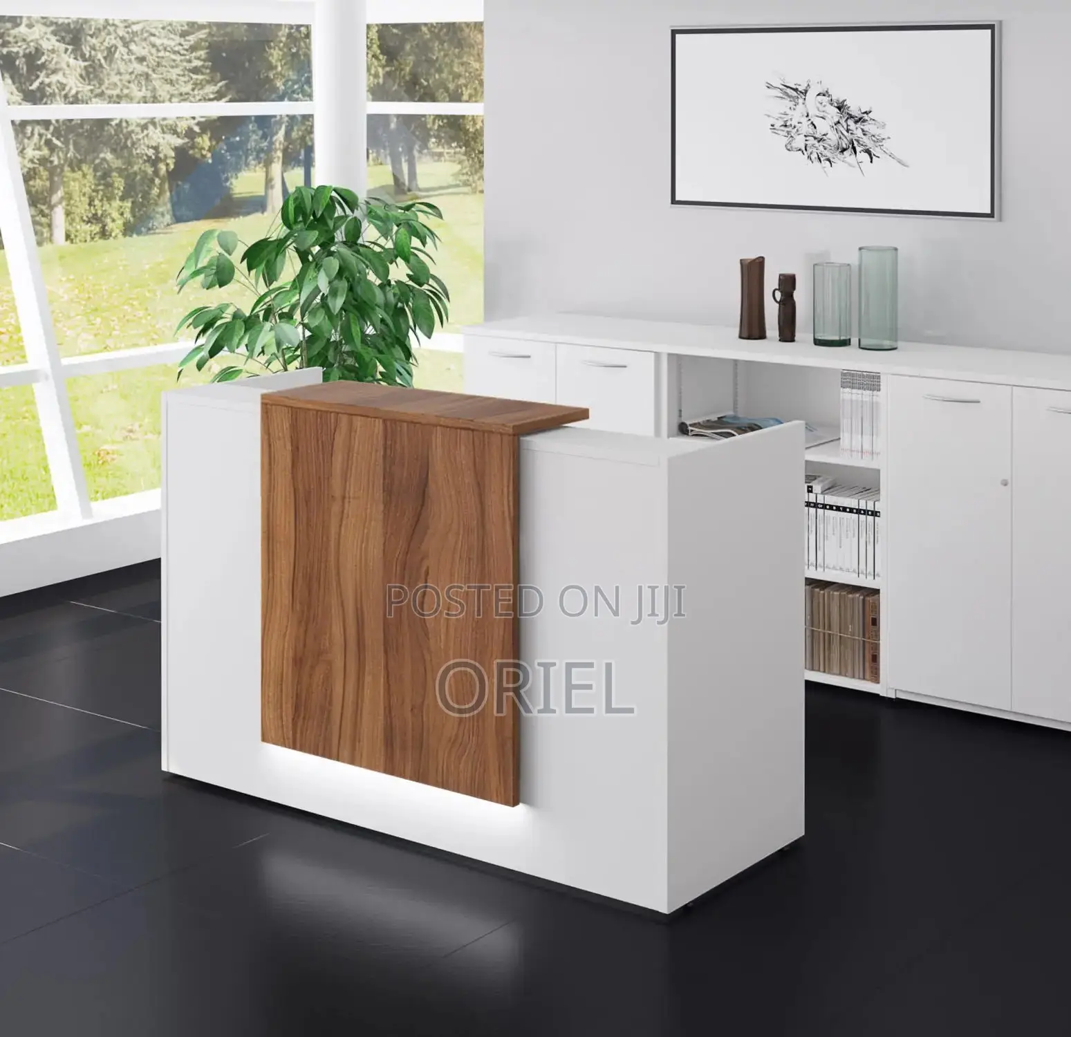 Office Desk : Contemporary Office Reception Desk