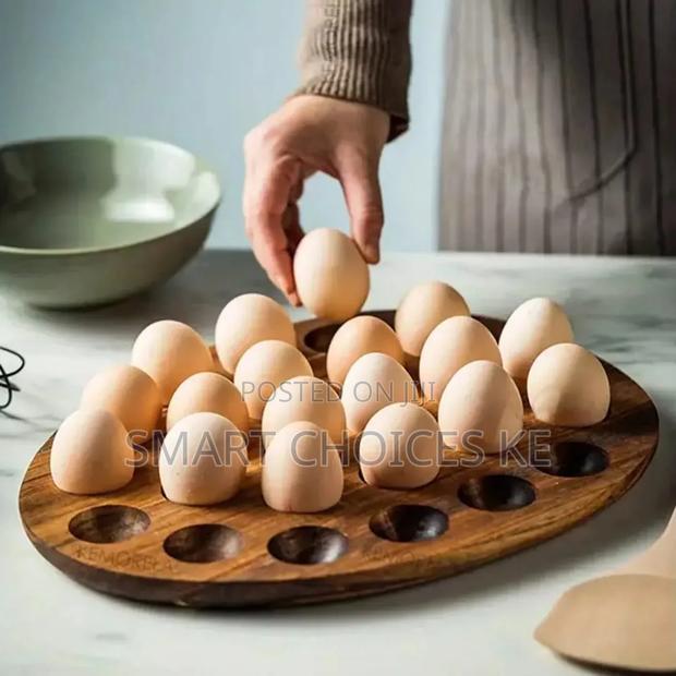 *Wooden High Quality Egg Storage Box Eggs Tray Home Storage Rack