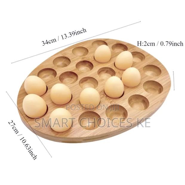 *Wooden High Quality Egg Storage Box Eggs Tray Home Storage Rack - thumbnail 2