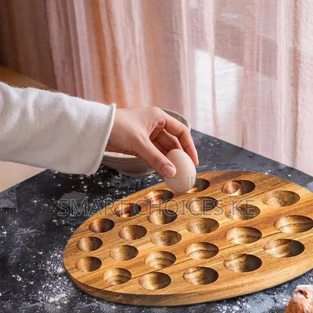 *Wooden High Quality Egg Storage Box Eggs Tray Home Storage Rack - thumbnail 7