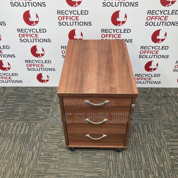 Dark Walnut 3 Drawer Under Desk Pedestal – Type 1 - thumbnail 2