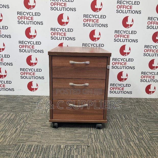 Dark Walnut 3 Drawer Under Desk Pedestal – Type 1 - thumbnail 3