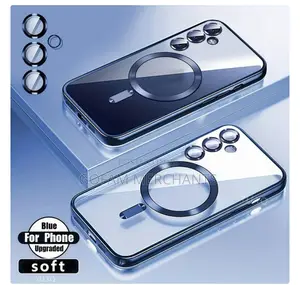 Samsung Galaxy A16 Electroplated Clear Magsafe Case- Blue