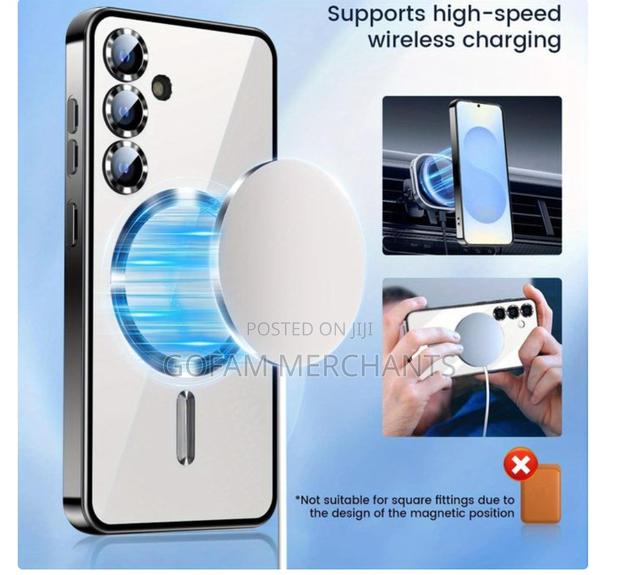 Clear Magsafe Case for Samsung Galaxy A25 - Black
