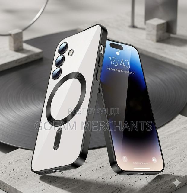 Clear Magsafe Case for Samsung Galaxy A25 - Black - thumbnail 2