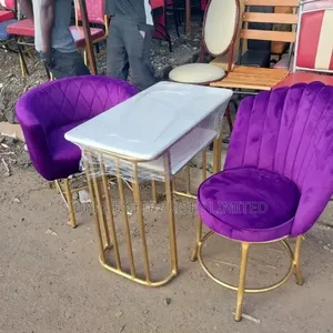 Flower Seat ,Manicure Table and Styling Seat Purple