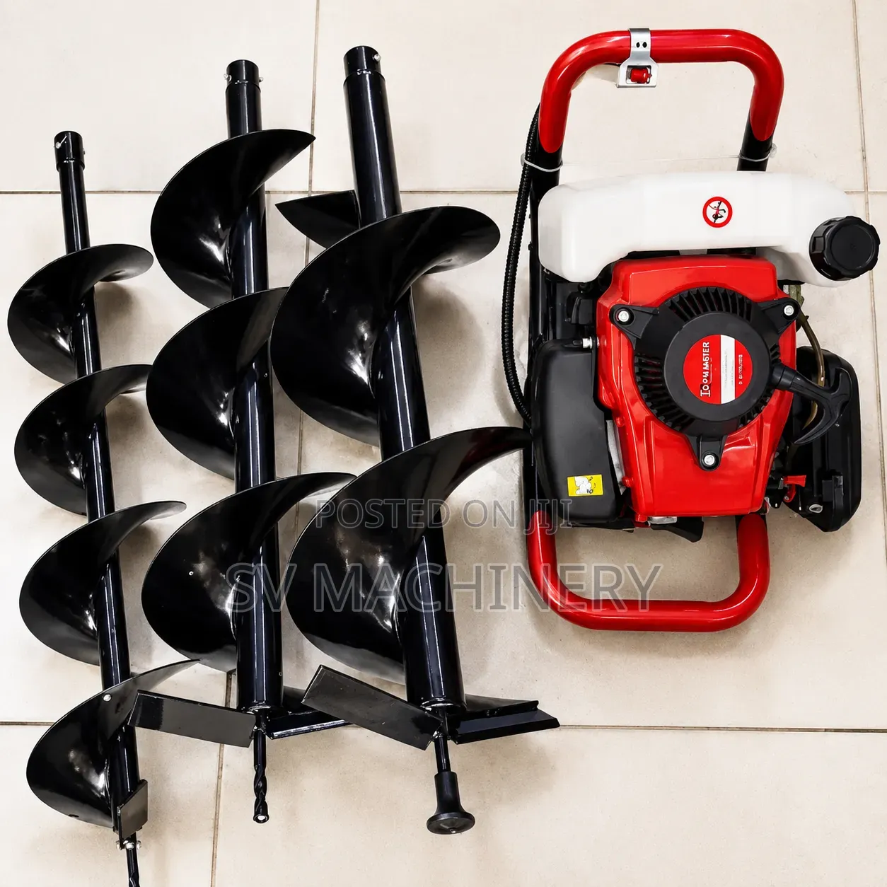 Heavy Duty 2 Stroke Earth Auger With 3 Free Drill Bit