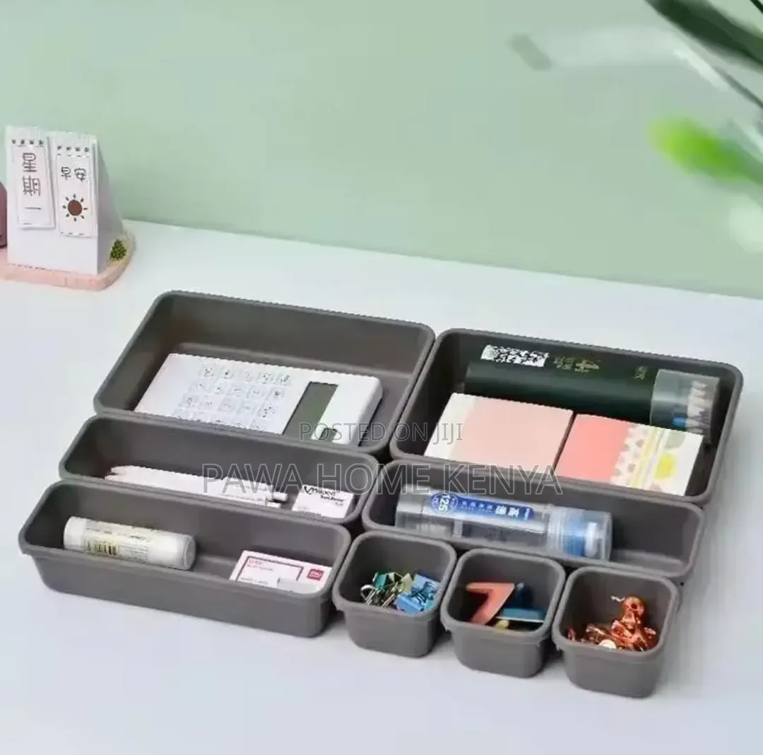 8pcs Set Adjustable Plastic Drawer Organizer